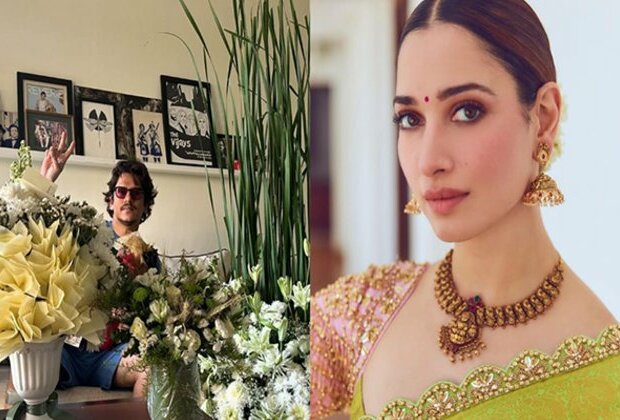 Vijay Varma gets birthday flowers on April Fool's Day, Tamannaah calls it 'Bloody brilliant'