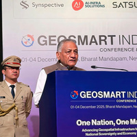 Geospatial intelligence will define future warfare, says Mizoram Governor General VK Singh at GeoSmart India Conference and Expo 2025