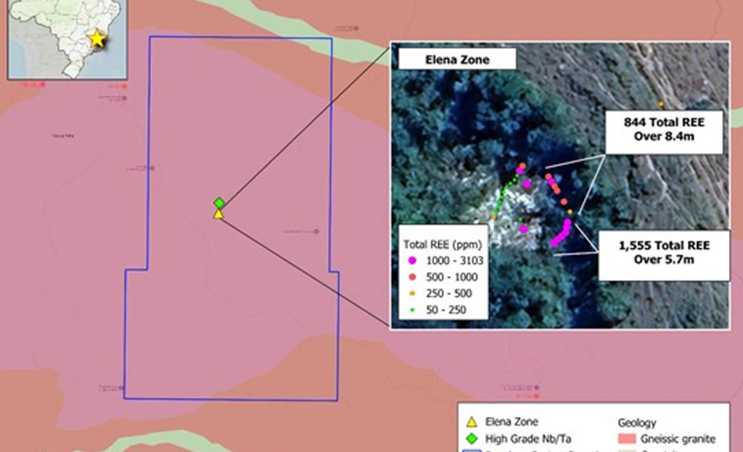 Mapa com dados do alvo Elena do projeto Penelope