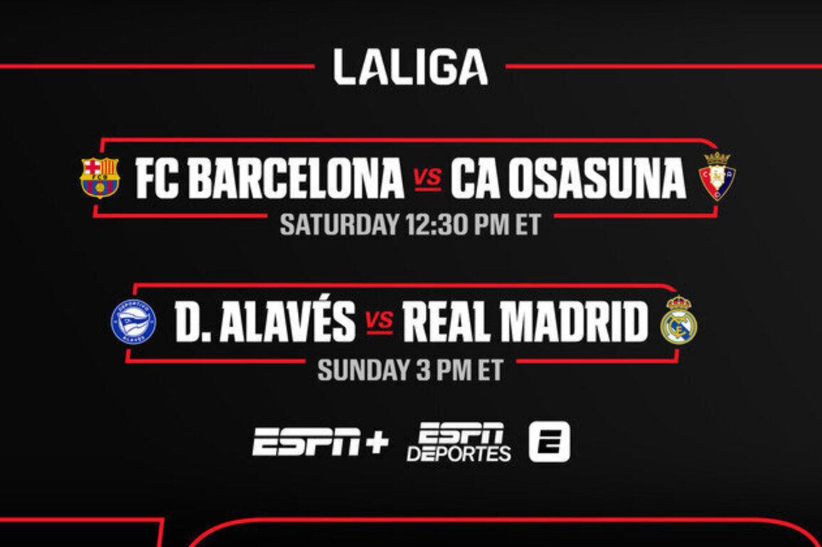 LALIGA, English Women's Super League, and Bundesliga headline soccer on ESPN networks this weekend