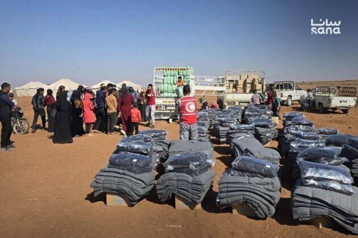 SARC distributes humanitarian aid to displaced families from Sweida