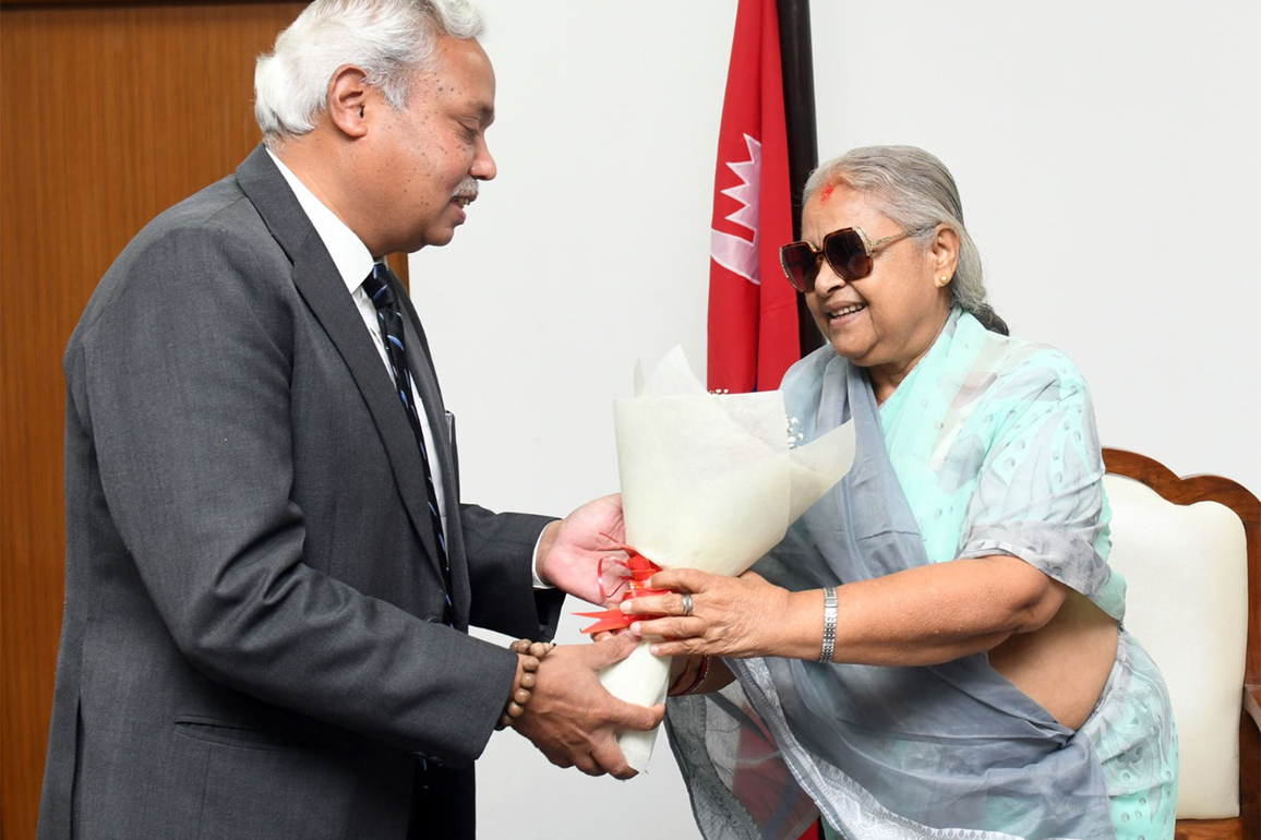 Indian Amb Naveen Srivastava calls on Nepal PM Karki, conveys PM Modi's congratulatory message