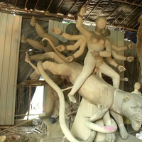Hyderabad's skilled artisans work tirelessly to create stunning eco-friendly Durga idols