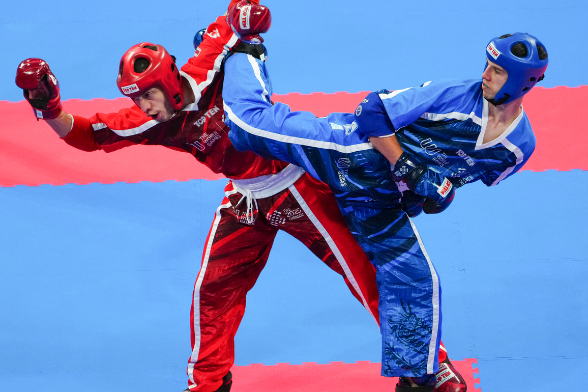 (SP)CHINA-CHENGDU-THE WORLD GAMES 2025-KICKBOXING-MEN'S POINT FIGHTING -74KG-GOLD MEDAL BOUT (CN)