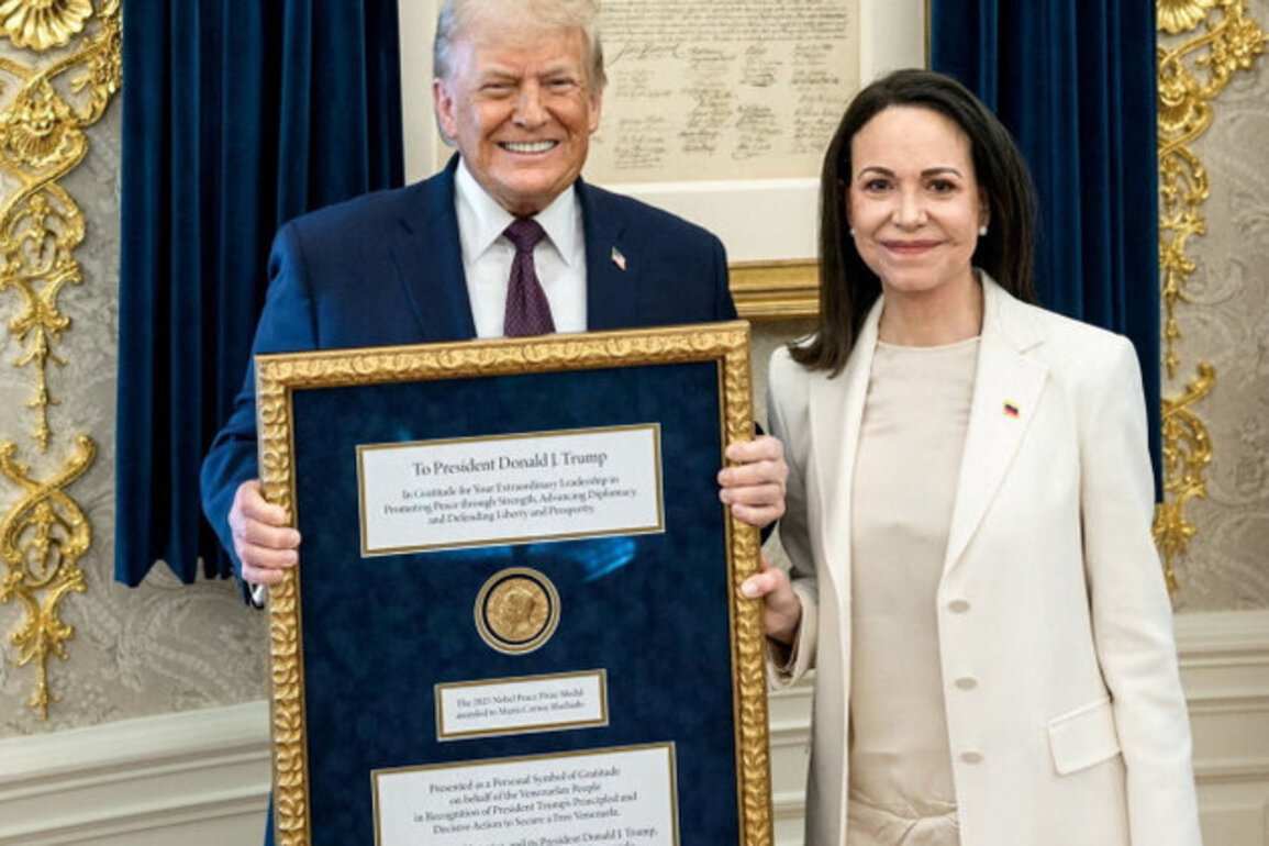 'A Medal for Freedom': Machado Gives Her Nobel Peace Prize to Trump
