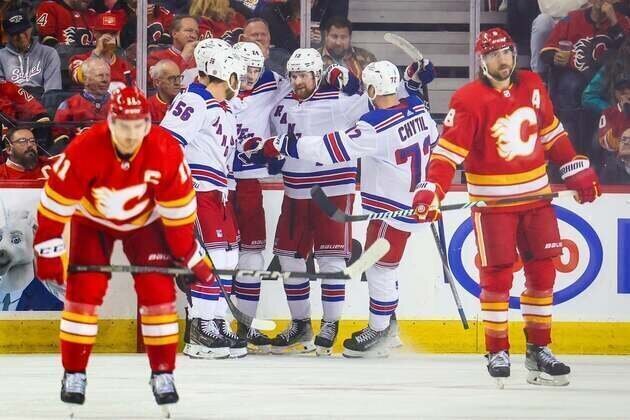 Alexis Lafreniere's hat trick sparks Rangers in shutout of Flames