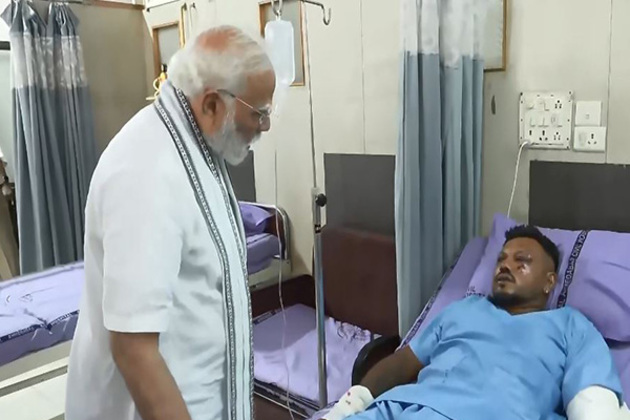 Gujarat: PM Modi meets lone survivor of AI-171 flight crash, other injured at Ahmedabad hospital