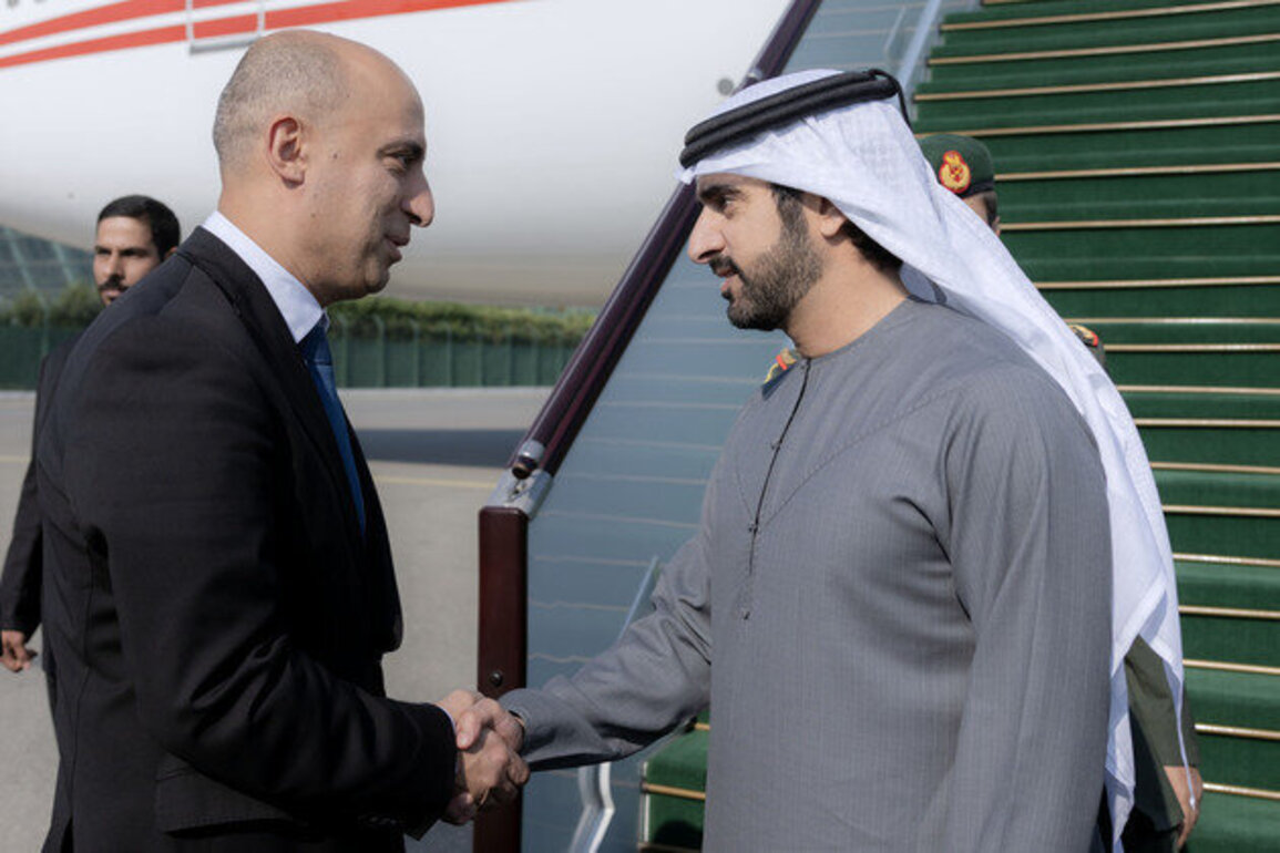 Hamdan bin Mohammed arrives in Baku to participate in Azerbaijan's 'Victory Day' celebrations