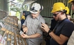 Soma Gold VP exploration Chris Buchanan discuss high grade drill intercepts (Photo: Paul Harris)