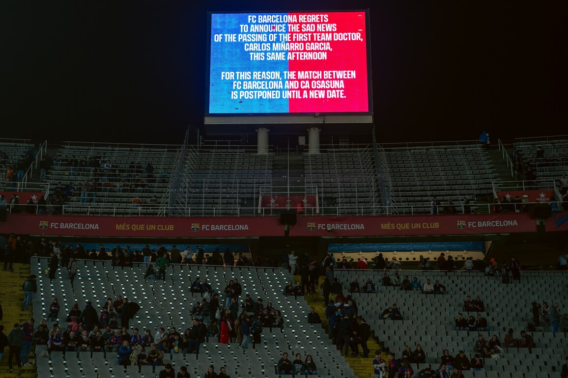 (SP)SPAIN-BARCELONA-FOOTBALL-LALIGA-MATCH BETWEEN FC BARCELONA AND CA OSASUNA SUSPENDED