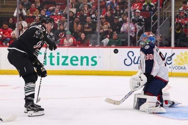 Elvis Merzlikins, Blue Jackets blank Devils for 6th win in row