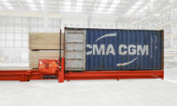 New Combilift Container Slip-Sheet. Loads a 20' container in three minutes . 