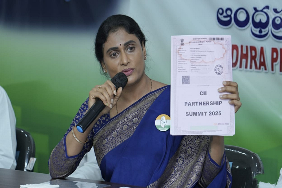 Cong's Sharmila demands CM Naidu to present Affidavit on claimed investments from CII Partnership Summit 2025