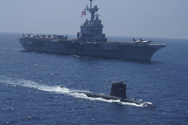 French Carrier Strike Group joins Indian Navy for Varuna Exercise