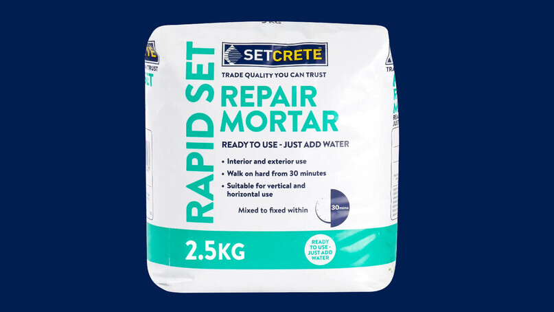 Setcrete Launches Smaller New Pack Size for Rapid Set Repair Mortar