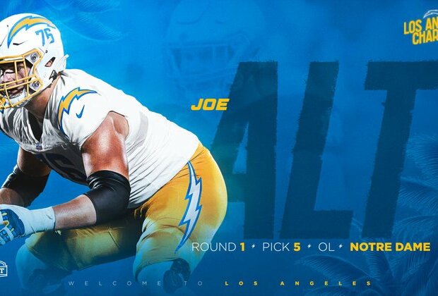 Chargers Draft OL Joe Alt at No. 5 in 2024 NFL Draft