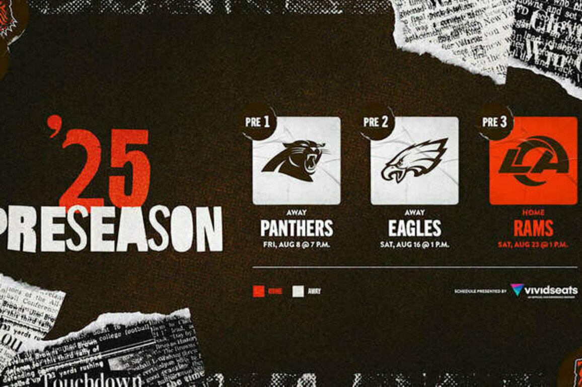 Browns announce their 2025 preseason opponents