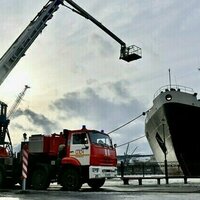 Russian Arctic forum city hosts ice breaker fire drill
