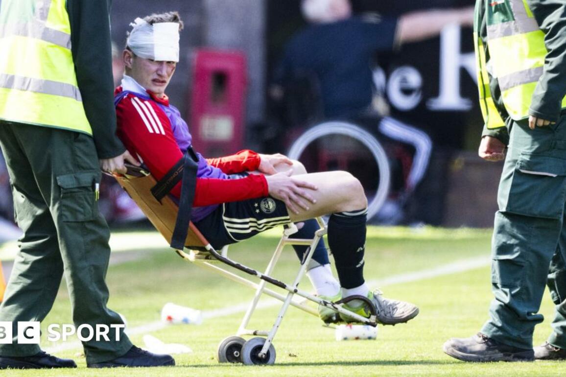 Aberdeen- Jack MacKenzie left bloodied by object thrown by own fans in Dundee Utd defeat