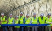 The ribbon-cutting event held at SURF in Lead, South Dakota, to mark the completion of excavation work for the Long-Baseline Neutrino Facility/Deep Underground Neutrino Experiment. Credit: Ryan Postel, Fermilab