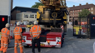 Roger Bullivant Limited mobilising a rig onto the site of the new Boxing Academy and school development in Hackney, East London