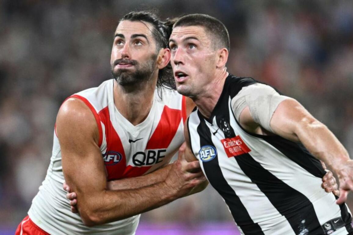 Grundy relishing big AFL ruck duels, with Cameron next