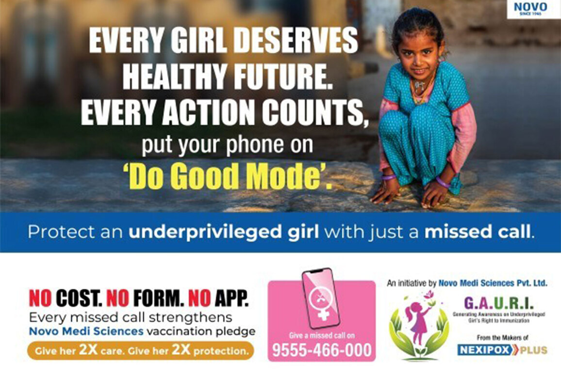 Novo Medi Sciences Launches 'G.A.U.R.I.' -- A Nationwide Missed Call Movement to Ensure No Girl Misses Her Right to Immunization