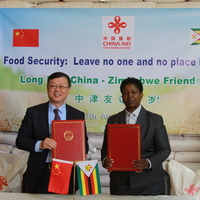 ZIMBABWE-HARARE-CHINA-FOOD ASSISTANCE-HANDOVER