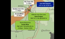  The location of High Tide Resources’ Iron Bull deposit at its Labrador West project in Quebec