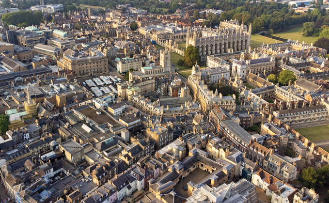 An aerial view of Cambridge city centre | Credit: iStock