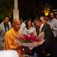 UP CM Yogi Adityanath arrives in Singapore