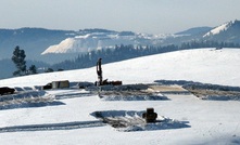  Sego Resources’ drilling at Miner Mountain in BC, with the Copper Mountain mine in the background