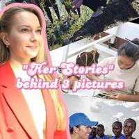 "Her Stories" behind three pictures