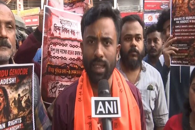 "If Hindus aren't protected, we will not let Bangladeshi officials stay peacefully...": Bangia Hindu Mahamancha President Bikramaditya Mandal