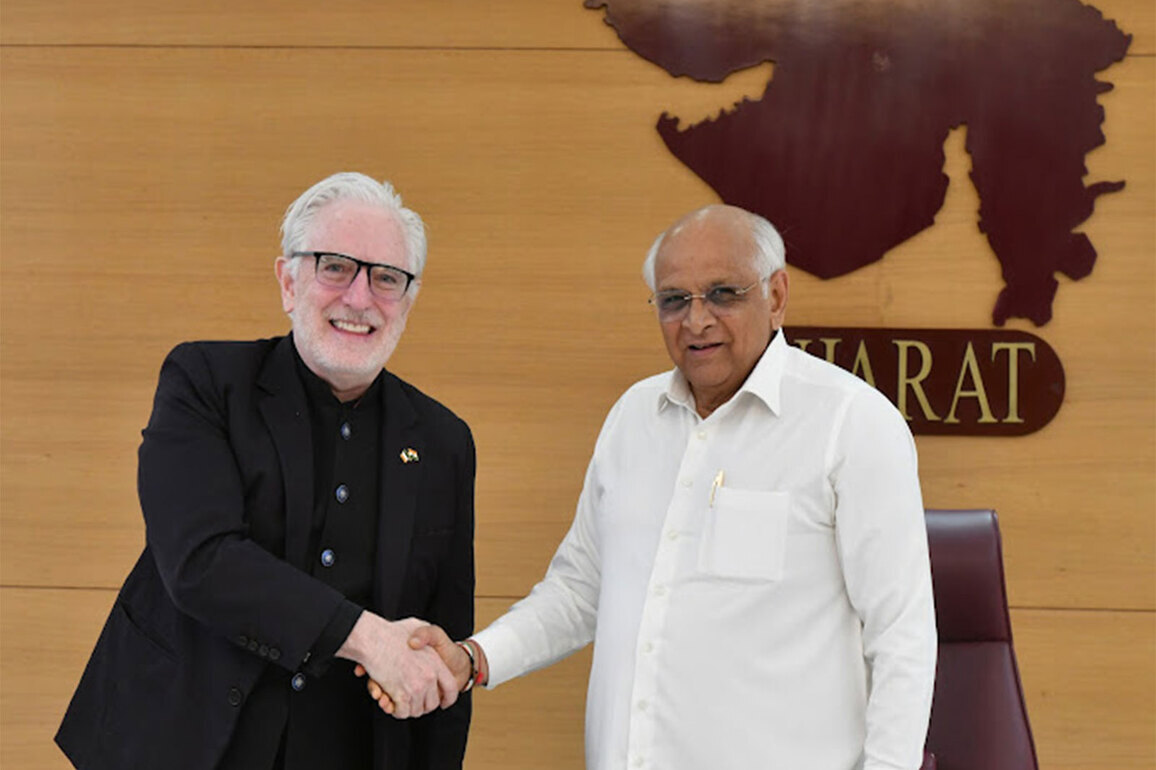Gujarat: Ireland's Ambassador Kevin Kelly pays a courtesy visit to CM Bhupendra Patel