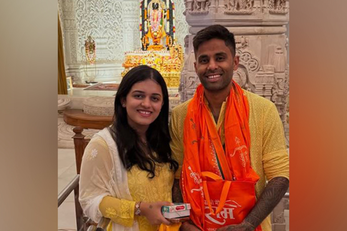 Suryakumar Yadav offers prayers at Ram Mandir in Ayodhya with wife