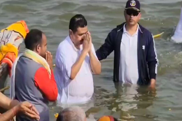 "Moment of pure devotion": Suvendu Adhikari expresses gratitude after taking dip in Prayagraj's Sangam