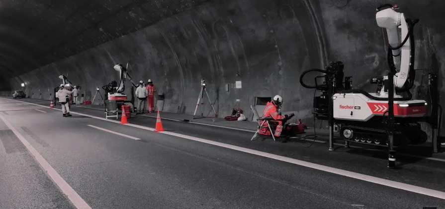 Baubot’s MRS15 Hollow Drilling Application was deployed for the Engelberg Tunnel Restoration project