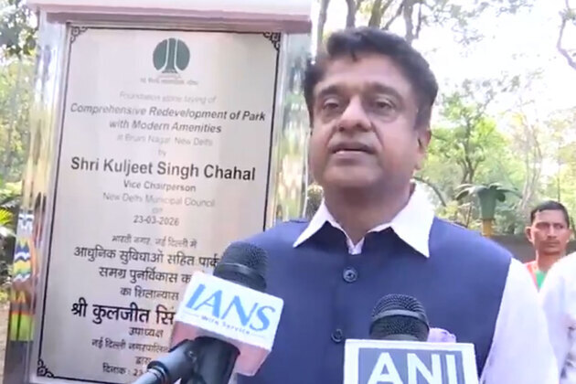 NDMC Vice Chairman lays foundation stone for park redevelopment in Bharti Nagar
