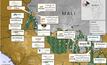 A map of Western Mali's gold province including Altus Strategies' Tabakorole gold project 