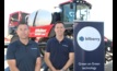  Miller Australia national sales manager Peter Vella and Bilberry Australian sales manager Josh Johnson are looking forward to the operation of Bilberry’s Green-on-Green spot spray technology. Image courtesy McIntosh Distribution.