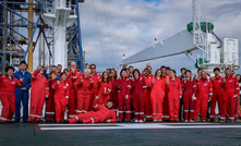  The members of the sampling party on board DV Chikyu (©PBellanova@ECORD_IODP_JAMSTEC)