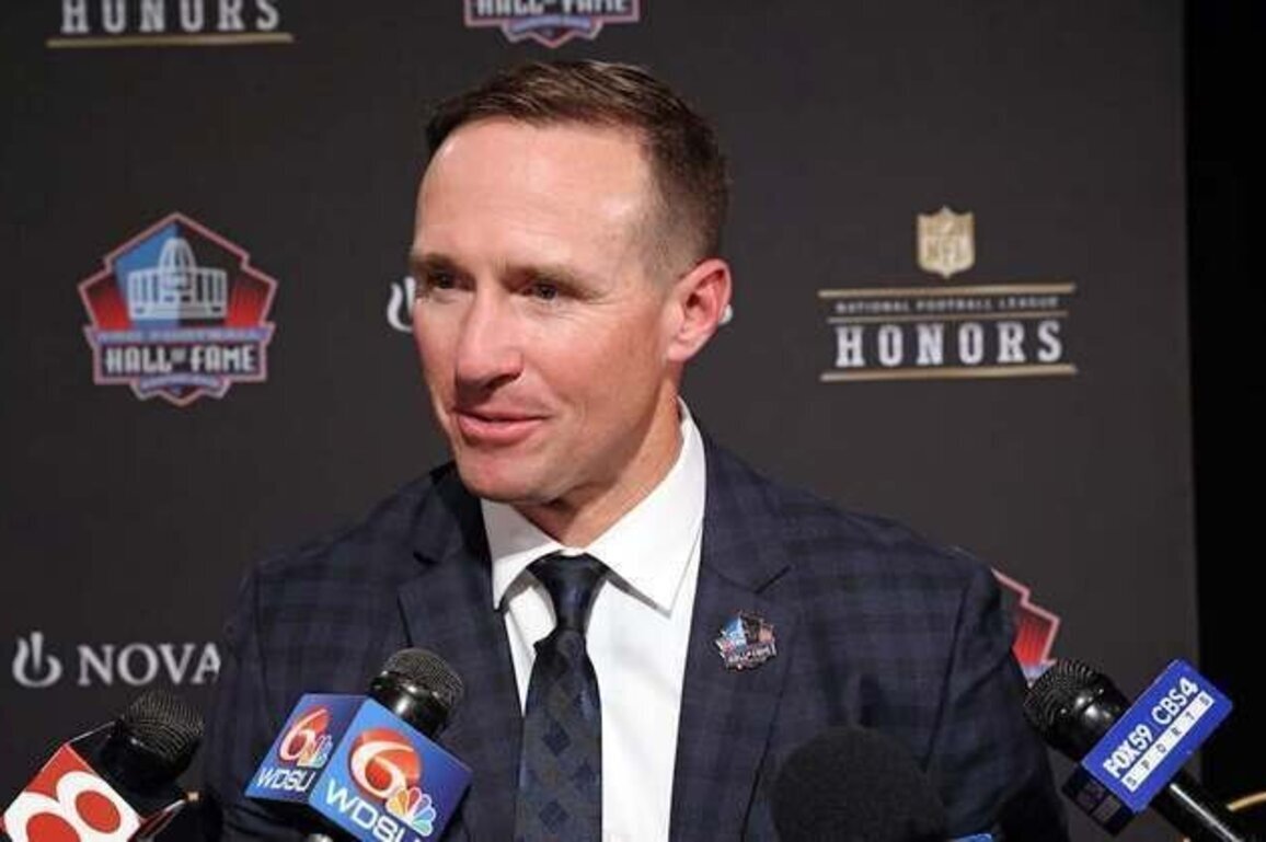 Drew Brees and the Saints celebrate a historic Hall of Fame selection