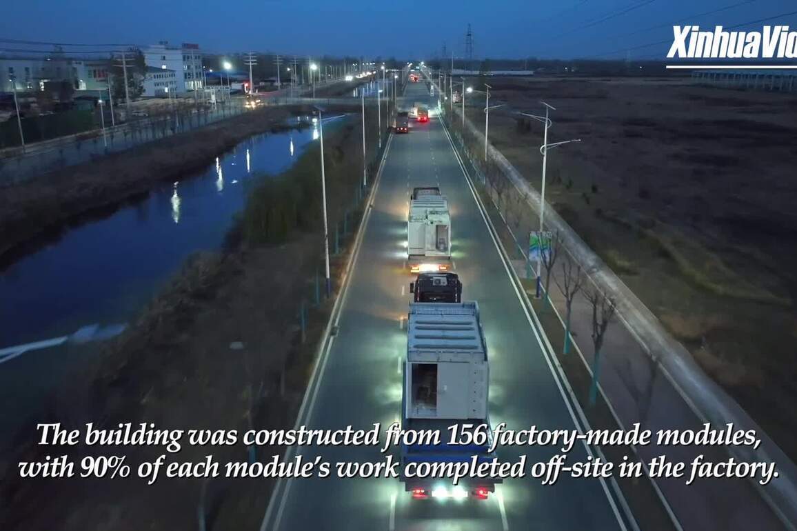 Beijing urban renewal program: A six-story building assembled in 46 days