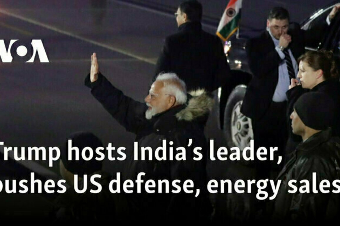 Trump hosts India's leader, pushes US defense, energy sales