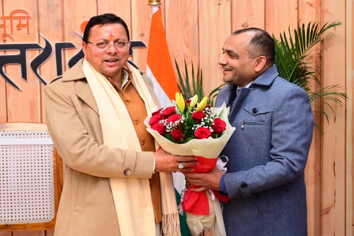 Uttarakhand DG Intelligence Abhinav Kumar meets CM Pushkar Singh Dhami