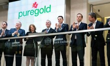 Pure Gold celebrating its London listing at the LSE, May 2019