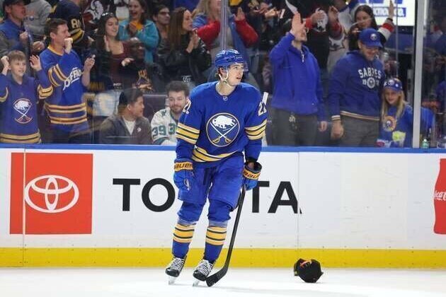 NHL roundup: Jack Quinn's hat trick propels Sabres to 8th straight win