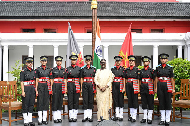 Droupadi Murmu reviews IMA Passing Out Parade, inspires cadets to serve nation with dedication