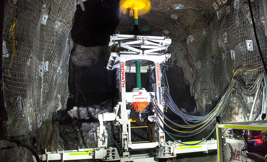Redpath Mining’s service offering includes shaft sinking and raise boring